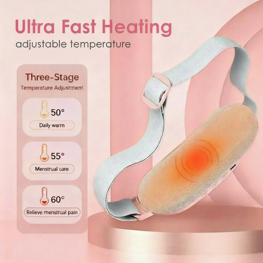 Electric Heating Menstrual Vibration Pad Belt for Period Pain Relief Cramps US